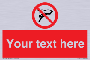 Custom prohibition No sub aqua diving